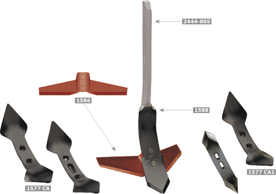 Conjunto desrastrojador Quivogne